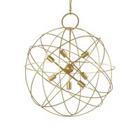 Candelabru modern auriu 7xE27/60W, KONSE SP7 156033 Ideal Lux