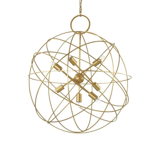 Candelabru modern auriu 7xE27/60W, KONSE SP7 156033 Ideal Lux