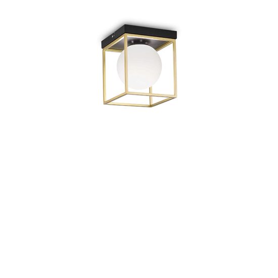 Plafoniera moderna aurie abajur sticla 1xE14/28W, Lingotto PL1 198132 Ideal Lux