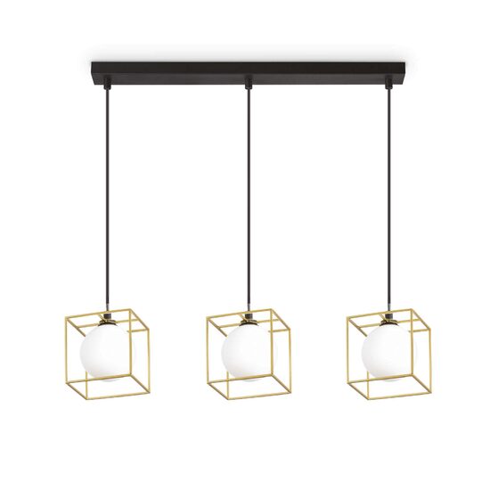 Lustra moderna aurie abajururi sticla 3xG9/4W, Lingotto SP3 Single 251110 Ideal Lux