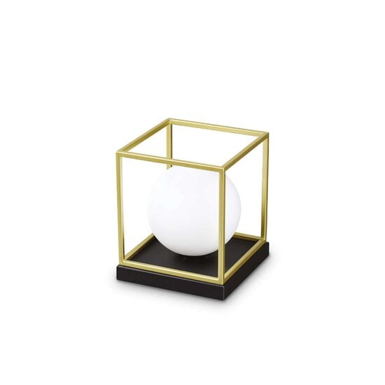 Veioza moderna aurie abajur sticla 1xE14/28W, Lingotto TL1 Big 251127 Ideal Lux