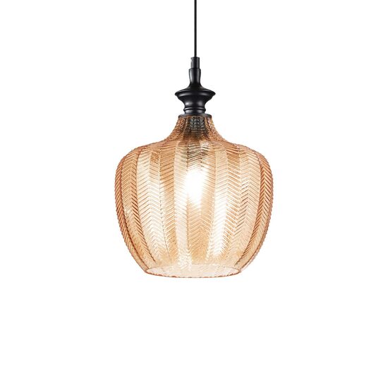 Lustra moderna ambra abajur sticla 1xE27/60W, Lord SP1 263656 Ideal Lux