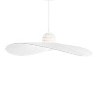 Lustra moderna alba abajur panza boruri largi 1xE27/60W, Madame SP1 174396 Ideal Lux