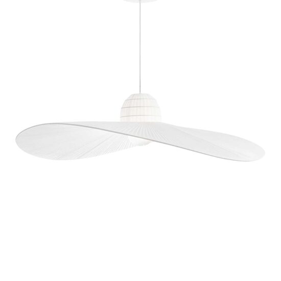 Lustra moderna alba abajur panza boruri largi 1xE27/60W, Madame SP1 174396 Ideal Lux