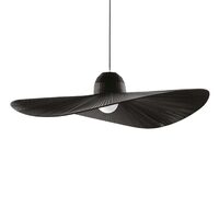 Lustra moderna neagra abajur panza boruri largi 1xE27/60W, Madame SP1 174402 Ideal Lux