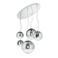 Lustra moderna abajururi fumurii 5xE27/42W, Mapa Fade SP5 140759 Ideal Lux