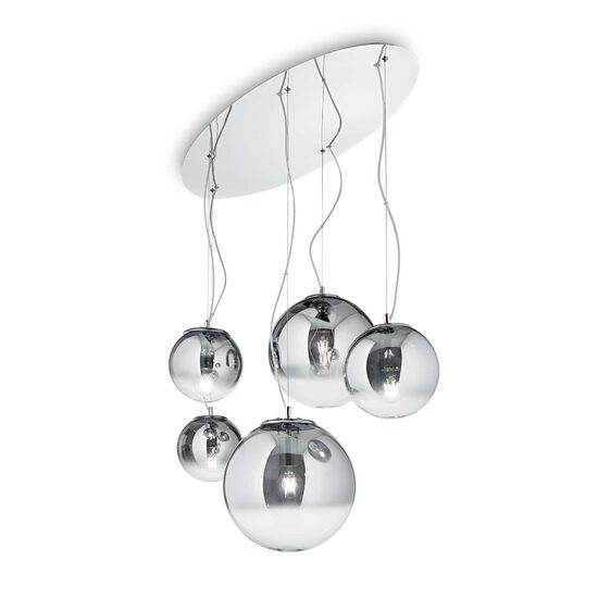 Lustra moderna abajururi fumurii 5xE27/42W, Mapa Fade SP5 140759 Ideal Lux