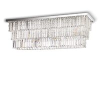 Plafoniera moderna cromata cu cristale 8xE14/40W, Martinez PL8 166285 Ideal Lux