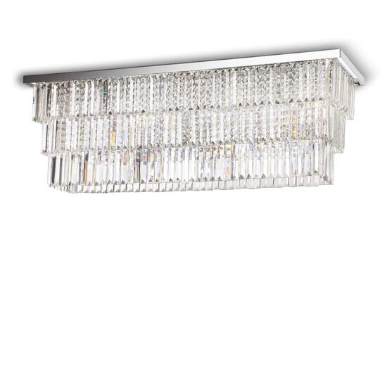 Plafoniera moderna cromata cu cristale 8xE14/40W, Martinez PL8 166285 Ideal Lux