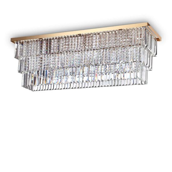 Plafoniera moderna aurie cu cristale 8xE14/40W, Martinez PL8 213569 Ideal Lux