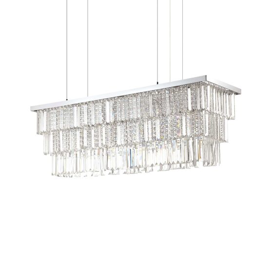 Candelabru modern cromat cu cristale 8xE14/40W, Martinez SP8 166360 Ideal Lux