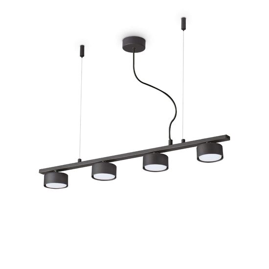 Lustra moderna neagra 4xGX53/9W, Minor Linear SP4 235455 Ideal Lux