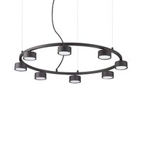 Lustra moderna neagra 8xGX53/9W, Minor Round SP8 235547 Ideal Lux
