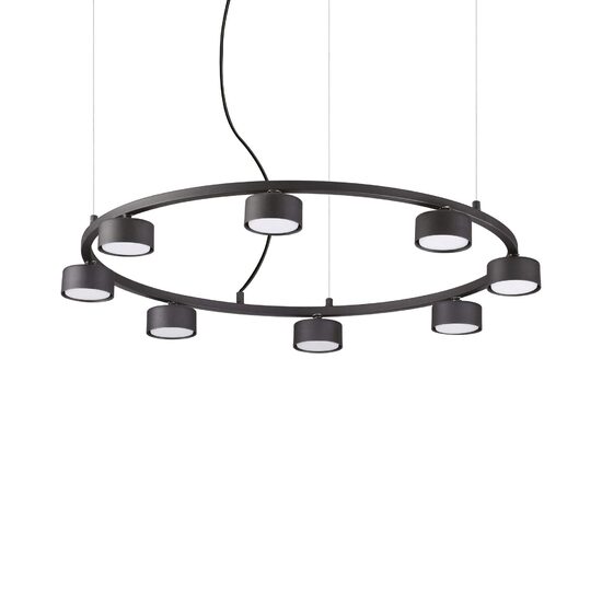 Lustra moderna neagra 8xGX53/9W, Minor Round SP8 235547 Ideal Lux