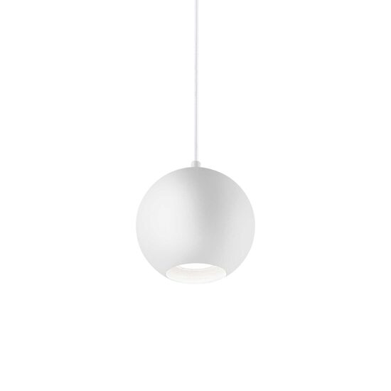Lustra moderna alba abajur sferic 1xGU10/28W, Mr Jack SP1 Big 231273 Ideal Lux