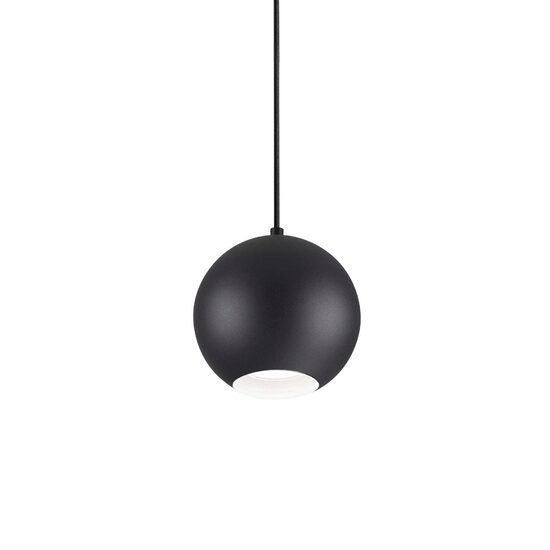 Lustra moderna neagra abajur sferic 1xGU10/28W, Mr Jack SP1 Big 231297 Ideal Lux