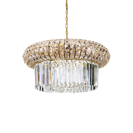 Candelabru modern auriu cristal 12xE14/40W, NABUCCO SP12 237794 Ideal Lux