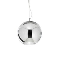 Lustra moderna cromata abajur sticla 1xE27/42W, NEMO SP1 D20 250304 Ideal Lux