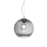 Lustra moderna fume abajur sticla 1xE27/42W, NEMO SP1 D30 094236 Ideal Lux