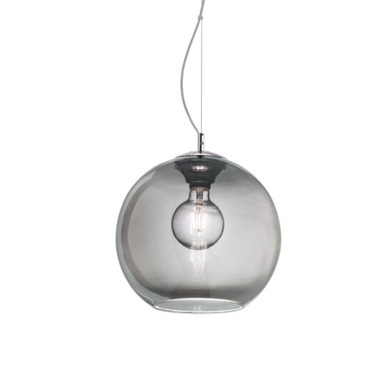 Lustra moderna fume abajur sticla 1xE27/42W, NEMO SP1 D30 094236 Ideal Lux