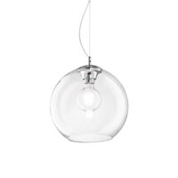 Lustra moderna transparenta abajur sticla 1xE27/42W, NEMO SP1 D30 052809 Ideal Lux