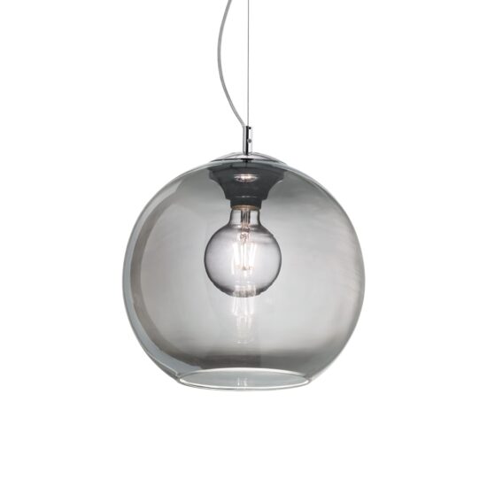 Lustra moderna fume abajur sticla 1xE27/42W, NEMO SP1 D40 094229 Ideal Lux