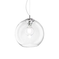 Lustra moderna transparenta abajur sticla 1xE27/42W, NEMO SP1 D40 052816 Ideal Lux