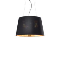 Lustra moderna neagra abajur PVC 4xE27/60W, Nordik SP4 161648 Ideal Lux