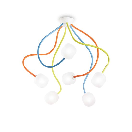 Plafoniera moderna multicolora 6xG9/28W, Octopus PL6 Color 174976, Ideal Lux