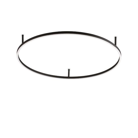 Plafoniera moderna neagra LED 53W/5200lm/3000K, ORACLE SLIM PL D90 Round 266022 Ideal Lux