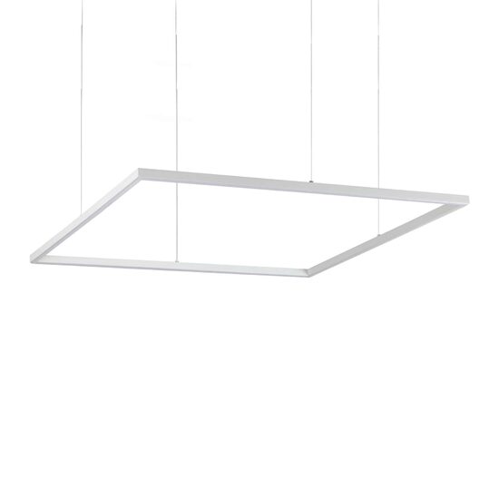 Lustra moderna alba LED 53W/5200lm/3000K, ORACLE SLIM SP D90 Square 259192 Ideal Lux