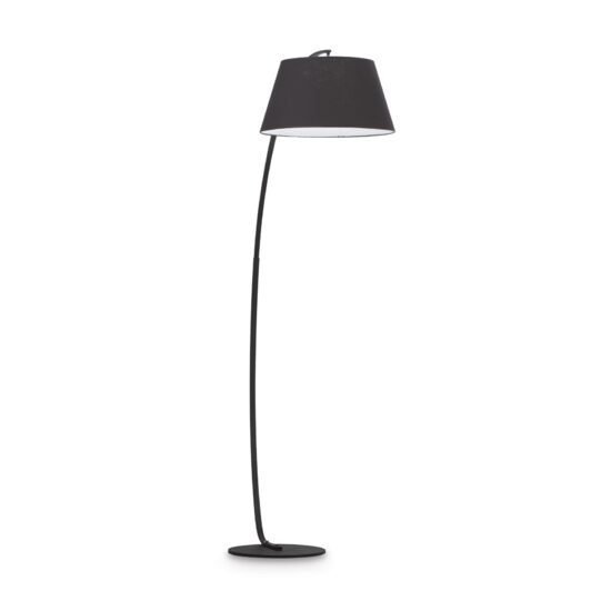 Lampadar modern negru abajur textil 1xE27/60W, PAGODA PT1 051765 Ideal Lux