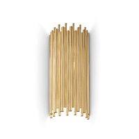 Aplica moderna aurie abajur tuburi metalice 2xE14/40W, PAN AP2 208794 Ideal Lux