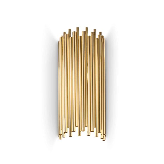 Aplica moderna aurie abajur tuburi metalice 2xE14/40W, PAN AP2 208794 Ideal Lux