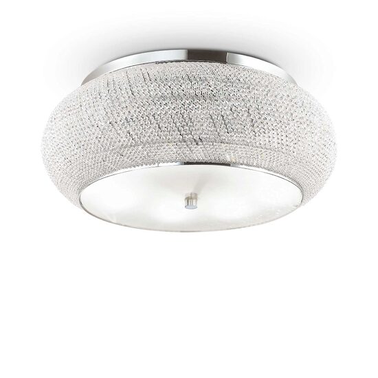 Plafoniera moderna cromata cu cristale 14xE14/40W, Pasha PL14 164991 Ideal Lux