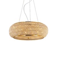 Candelabru modern auriu cu cristale 14xE14/40W, Pasha SP14 164984 Ideal Lux