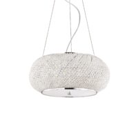 Candelabru modern cromat cu cristale 6xE14/40W, Pasha SP6 082158 Ideal Lux