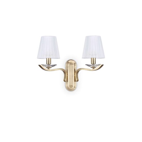 Aplica moderna alama satinata abajur organza 2xE14/28W, Pegaso AP2 197708 Ideal Lux