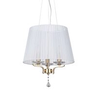 Lustra moderna alama satinata abajur organza 3xE14/28W, Pegaso SP3 197715 Ideal Lux