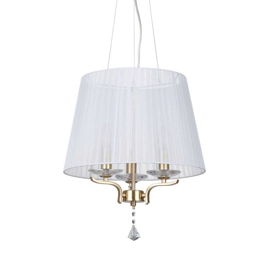 Lustra moderna alama satinata abajur organza 3xE14/28W, Pegaso SP3 197715 Ideal Lux