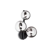 Aplica moderna neagra abajururi sticla fumurie 3xG9/15W, Perlage AP3 271439 Ideal Lux