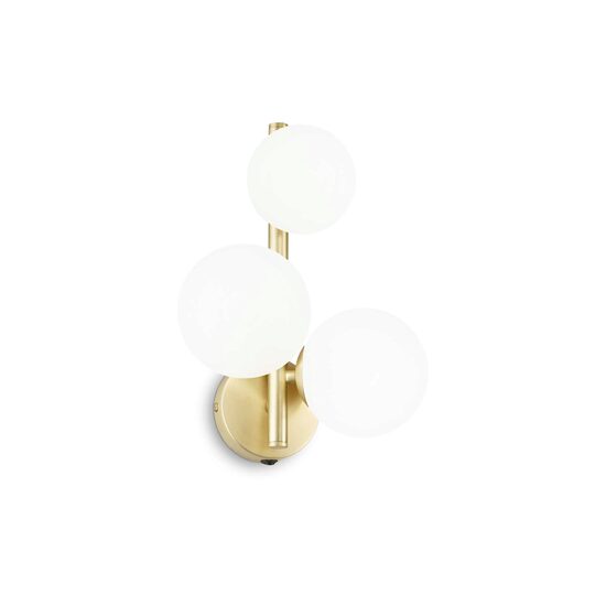 Aplica moderna alama abajururi sticla alba 3xG9/15W, Perlage AP3 283784 Ideal Lux