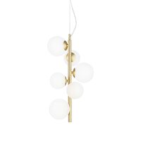 Candelabru modern alama abajururi sticla 6xG9/15W, Perlage SP6 283821 Ideal Lux