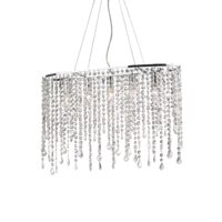 Lustra moderna cromata siraguri cristale 5xE14/40W, RAIN SP5 008363 Ideal Lux