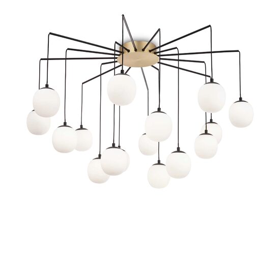 Plafoniera moderna abajururi sticla 16xG9/15W, RHAPSODY SP16 236964 Ideal Lux