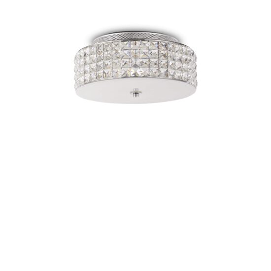 Plafoniera moderna cromata abajur cristale 4xG9/40W, Roma PL4 093093 Ideal Lux