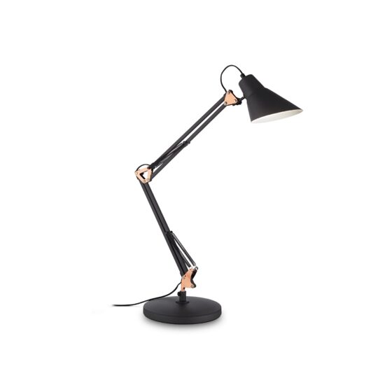 Veioza/lampa de birou neagra reglabila 1xE27/42W, SALLY TL1 061160 Ideal Lux
