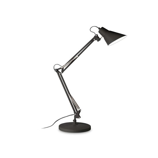 Veioza/lampa de birou neagra reglabila 1xE27/42W, SALLY TL1 265285 Ideal Lux