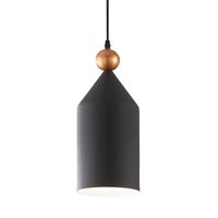 Lustra moderna neagra detaliu auriu 1xE27/42W, TRIADE-1 SP1 194684 Ideal Lux