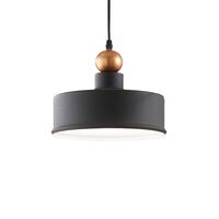 Lustra moderna neagra detaliu auriu 1xE27/42W, TRIADE-2 SP1 221489 Ideal Lux